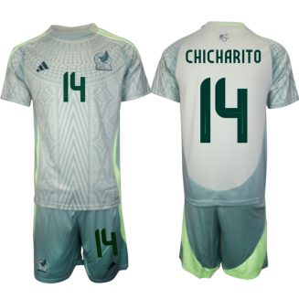 Goedkope Mexico Chicharito #14 Uitshirt Copa América 2024 Voetbalshirts 2024/25 Korte Mouw (+ Korte broeken) Kopen