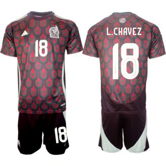 Goedkope Mexico Luis Chavez #18 Thuisshirt Copa América 2024 Voetbalshirts 2024/25 Korte Mouw (+ Korte broeken) Kopen