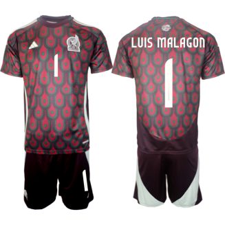 Goedkope Mexico Luis Malagón #1 Thuisshirt Copa América 2024 Voetbalshirts 2024/25 Korte Mouw (+ Korte broeken) Kopen
