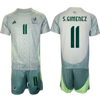 Goedkope Mexico Santiago Gimenez #11 Uitshirt Copa América 2024 Voetbalshirts 2024/25 Korte Mouw (+ Korte broeken) Kopen