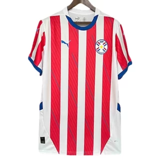 Goedkope Paraguay Thuisshirt Copa América 2024 Voetbalshirts Korte Mouw Kopen