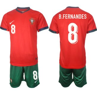 Goedkope Portugal Bruno Fernandes #8 Thuisshirt EK 2024 Voetbalshirts 2024/25 Korte Mouw (+ Korte broeken) Kopen