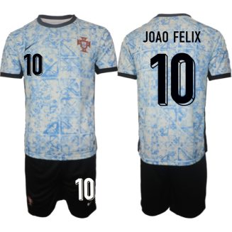 Goedkope Portugal Joao Felix #10 Uitshirt EK 2024 Voetbalshirts 2024/25 Korte Mouw (+ Korte broeken) Kopen