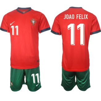 Goedkope Portugal Joao Felix #11 Thuisshirt EK 2024 Voetbalshirts 2024/25 Korte Mouw (+ Korte broeken) Kopen