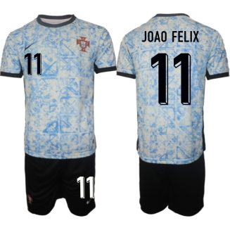 Goedkope Portugal Joao Felix #11 Uitshirt EK 2024 Voetbalshirts 2024/25 Korte Mouw (+ Korte broeken) Kopen