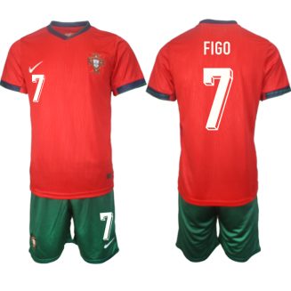 Goedkope Portugal Luis Figo #7 Thuisshirt EK 2024 Voetbalshirts 2024/25 Korte Mouw (+ Korte broeken) Kopen