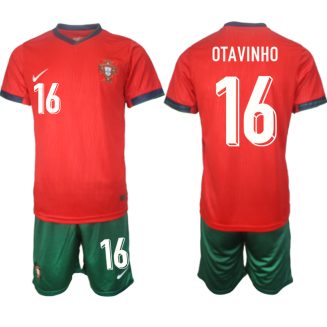 Goedkope Portugal Otavinho #16 Thuisshirt EK 2024 Voetbalshirts 2024/25 Korte Mouw (+ Korte broeken) Kopen