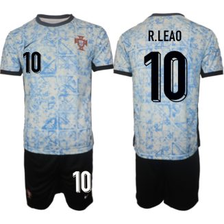 Goedkope Portugal Rafael Leao #10 Uitshirt EK 2024 Voetbalshirts 2024/25 Korte Mouw (+ Korte broeken) Kopen