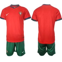 Goedkope Portugal Thuisshirt EK 2024 Voetbalshirts 2024/25 Korte Mouw (+ Korte broeken) Kopen