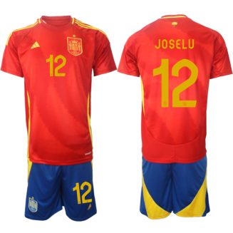 Goedkope Spanje Joselu #12 Thuisshirt EK 2024 Voetbalshirts 2024/25 Korte Mouw (+ Korte broeken) Kopen