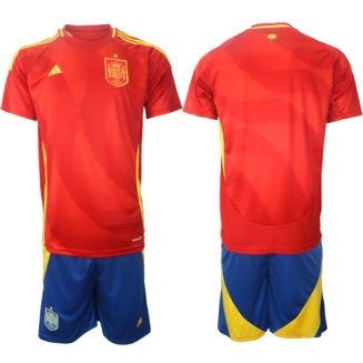 Goedkope Spanje Thuisshirt EK 2024 Voetbalshirts 2024/25 Korte Mouw (+ Korte broeken) Kopen