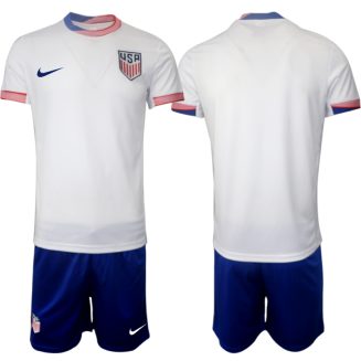 Goedkope Verenigde Staten Thuisshirt Copa América 2024 Voetbalshirts 2024/25 Korte Mouw (+ Korte broeken) Kopen
