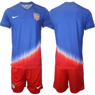 Goedkope Verenigde Staten Uitshirt Copa América 2024 Voetbalshirts 2024/25 Korte Mouw (+ Korte broeken) Kopen