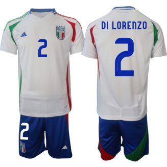 Italië Giovanni Di Lorenzo #2 Uitshirt EK 2024 Voetbalshirts Korte Mouw (+ Korte broeken)