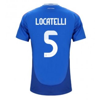 Italië Manuel Locatelli #5 Thuisshirt EK 2024 Voetbalshirts Korte Mouw