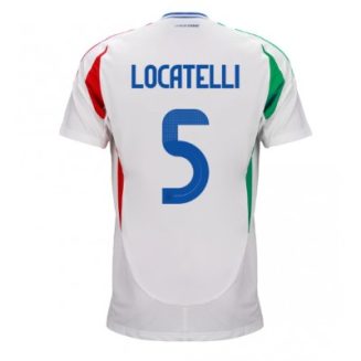 Italië Manuel Locatelli #5 Uitshirt EK 2024 Voetbalshirts Korte Mouw
