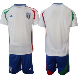 Italië Uitshirt EK 2024 Voetbalshirts Korte Mouw (+ Korte broeken)