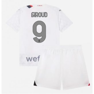 Kids AC Milan Olivier Giroud #9 Uitshirt 2023-2024 Voetbalshirts Korte Mouw (+ Korte broeken)