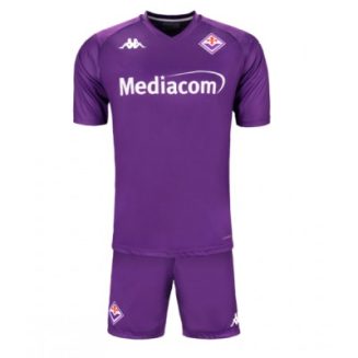 Kids ACF Fiorentina Thuisshirt 2024/25 Voetbalshirts Korte Mouw (+ Korte broeken)
