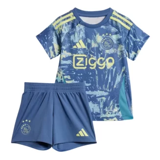Kids AFC Ajax Uitshirt 2024-2025 Voetbalshirts Korte Mouw (+ Korte broeken)