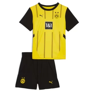 Kids BVB Borussia Dortmund Thuisshirt 2024-2025 Voetbalshirts Korte Mouw (+ Korte broeken)