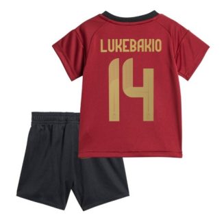 Kids België Dodi Lukebakio #14 Thuisshirt EK 2024 Voetbalshirts Korte Mouw (+ Korte broeken)