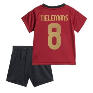 Kids België Youri Tielemans #8 Thuisshirt EK 2024 Voetbalshirts Korte Mouw (+ Korte broeken)