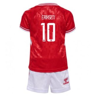 Kids Denemarken Christian Eriksen #10 Thuisshirt EK 2024 Voetbalshirts Korte Mouw (+ Korte broeken)