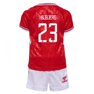Kids Denemarken Pierre-Emile Hojbjerg #23 Thuisshirt EK 2024 Voetbalshirts Korte Mouw (+ Korte broeken)