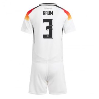 Kids Duitsland David Raum #3 Thuisshirt EK 2024 Voetbalshirts Korte Mouw (+ Korte broeken)