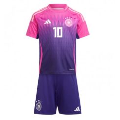 Kids Duitsland Jamal Musiala #10 Uitshirt EK 2024 Voetbalshirts Korte Mouw (+ Korte broeken)-1