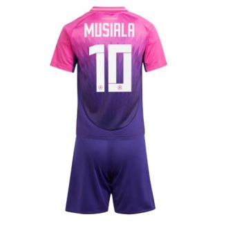 Kids Duitsland Jamal Musiala #10 Uitshirt EK 2024 Voetbalshirts Korte Mouw (+ Korte broeken)