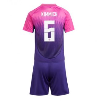 Kids Duitsland Joshua Kimmich #6 Uitshirt EK 2024 Voetbalshirts Korte Mouw (+ Korte broeken)