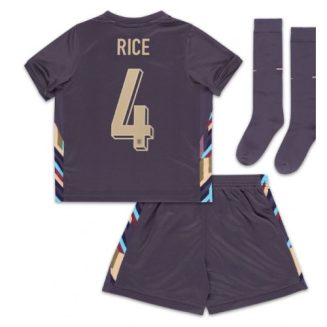 Kids Engeland Declan Rice #4 Uitshirt EK 2024 Voetbalshirts Korte Mouw (+ Korte broeken)