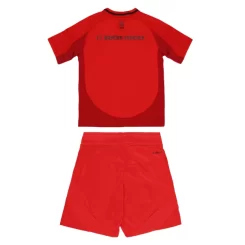 Kids FC Bayern München Thuisshirt 2024-2025 Voetbalshirts Korte Mouw (+ Korte broeken)-1