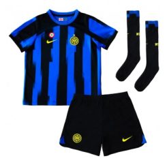 Kids Inter Milan Benjamin Pavard #28 Thuisshirt 2023-2024 Voetbalshirts Korte Mouw (+ Korte broeken)-1