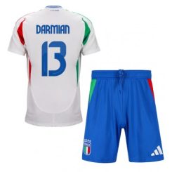 Kids Italië Matteo Darmian #13 Uitshirt EK 2024 Voetbalshirts Korte Mouw (+ Korte broeken)