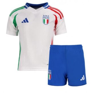 Kids Italië Uitshirt EK 2024 Voetbalshirts Korte Mouw (+ Korte broeken)
