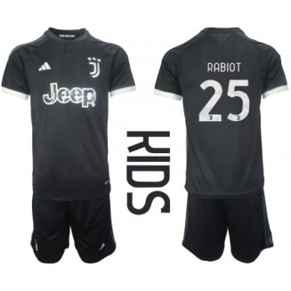 Kids Juventus Adrien Rabiot #25 Derde Shirt 2023-2024 Voetbalshirts Korte Mouw (+ Korte broeken)