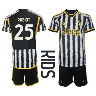 Kids Juventus Adrien Rabiot #25 Thuisshirt 2023-2024 Voetbalshirts Korte Mouw (+ Korte broeken)