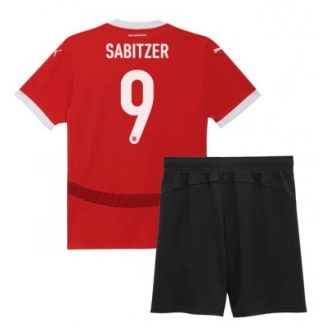 Kids Oostenrijk Marcel Sabitzer #9 Thuisshirt EK 2024 Voetbalshirts Korte Mouw (+ Korte broeken)