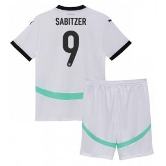 Kids Oostenrijk Marcel Sabitzer #9 Uitshirt EK 2024 Voetbalshirts Korte Mouw (+ Korte broeken)