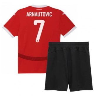 Kids Oostenrijk Marko Arnautovic #7 Thuisshirt EK 2024 Voetbalshirts Korte Mouw (+ Korte broeken)