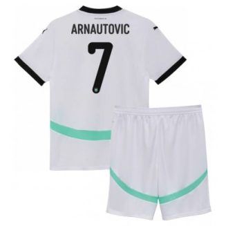 Kids Oostenrijk Marko Arnautovic #7 Uitshirt EK 2024 Voetbalshirts Korte Mouw (+ Korte broeken)