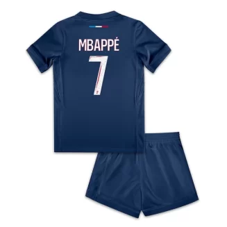 Kids Paris Saint Germain PSG Kylian Mbappé #7 Thuisshirt 2024-2025 Voetbalshirts Korte Mouw (+ Korte broeken)