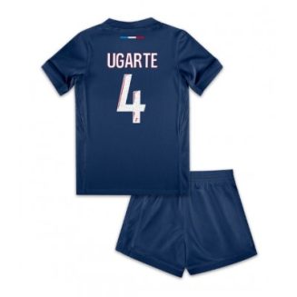 Kids Paris Saint Germain PSG Manuel Ugarte #4 Thuisshirt 2024/25 Voetbalshirts Korte Mouw (+ Korte broeken)