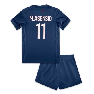 Kids Paris Saint Germain PSG Marco Asensio #11 Thuisshirt 2024-2025 Voetbalshirts Korte Mouw (+ Korte broeken)