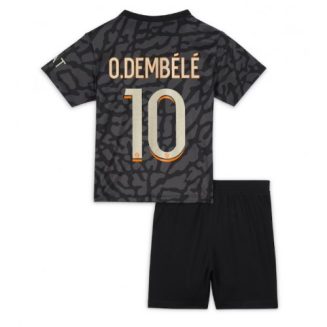 Kids Paris Saint Germain PSG Ousmane Dembele #10 Derde Shirt 2023-2024 Voetbalshirts Korte Mouw (+ Korte broeken)