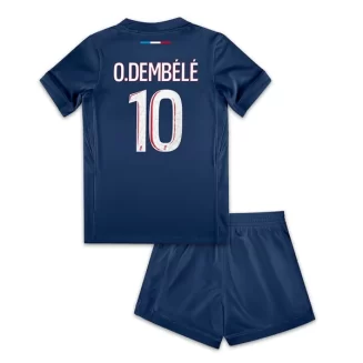 Kids Paris Saint Germain PSG Ousmane Dembele #10 Thuisshirt 2024-2025 Voetbalshirts Korte Mouw (+ Korte broeken)