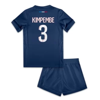 Kids Paris Saint Germain PSG Presnel Kimpembe #3 Thuisshirt 2024-2025 Voetbalshirts Korte Mouw (+ Korte broeken)
